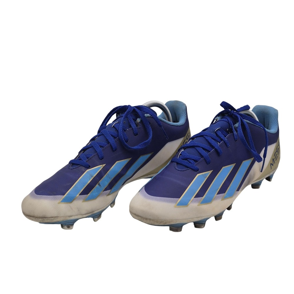 adidas Messi Soccer Cleats Shoes Mens Size 10.5 Blue Gold FG Firm Ground Outdoor